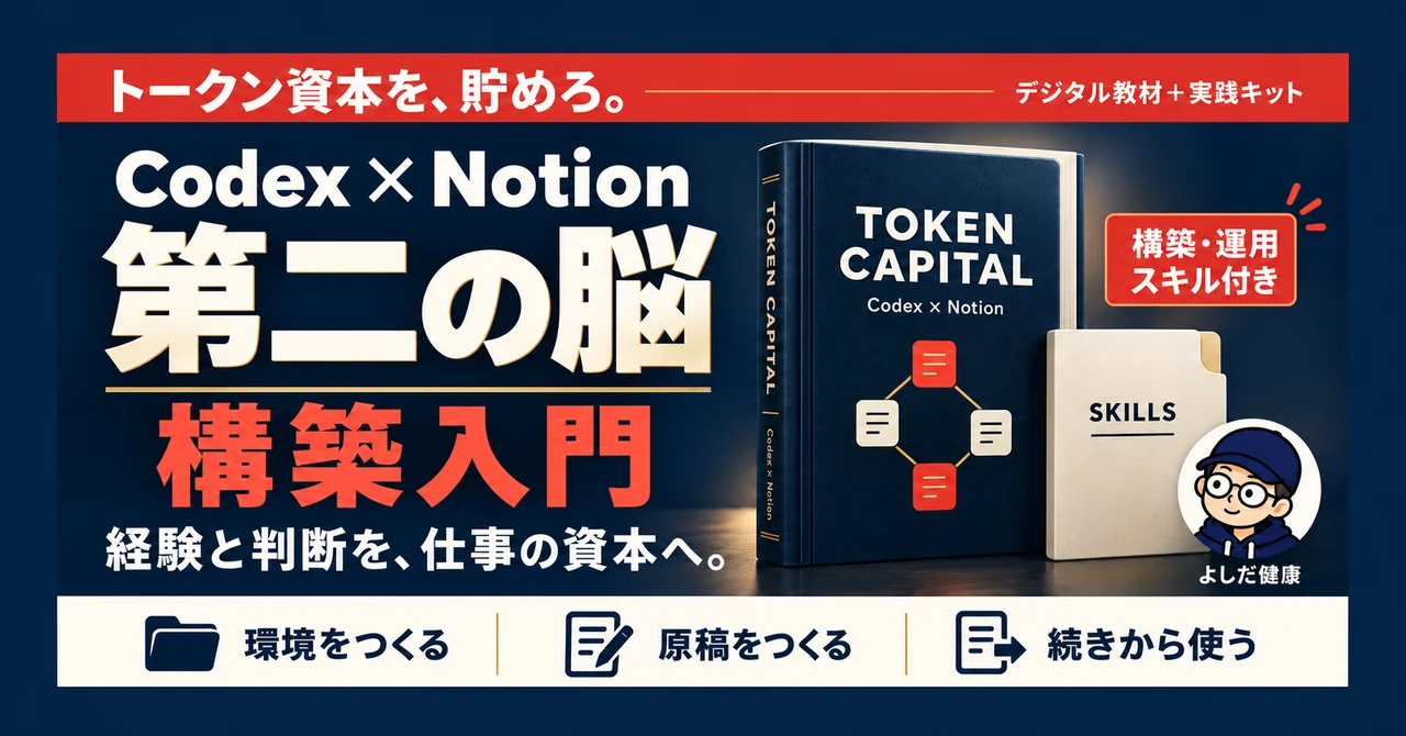 Codex × Notion トークン資本を、貯めろ。商品表紙