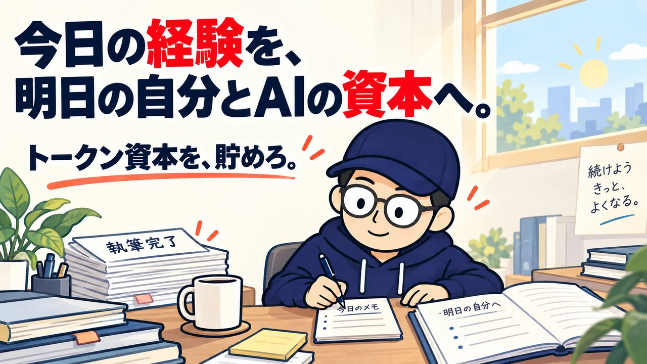 今日の経験を、明日の自分とAIの資本へ。